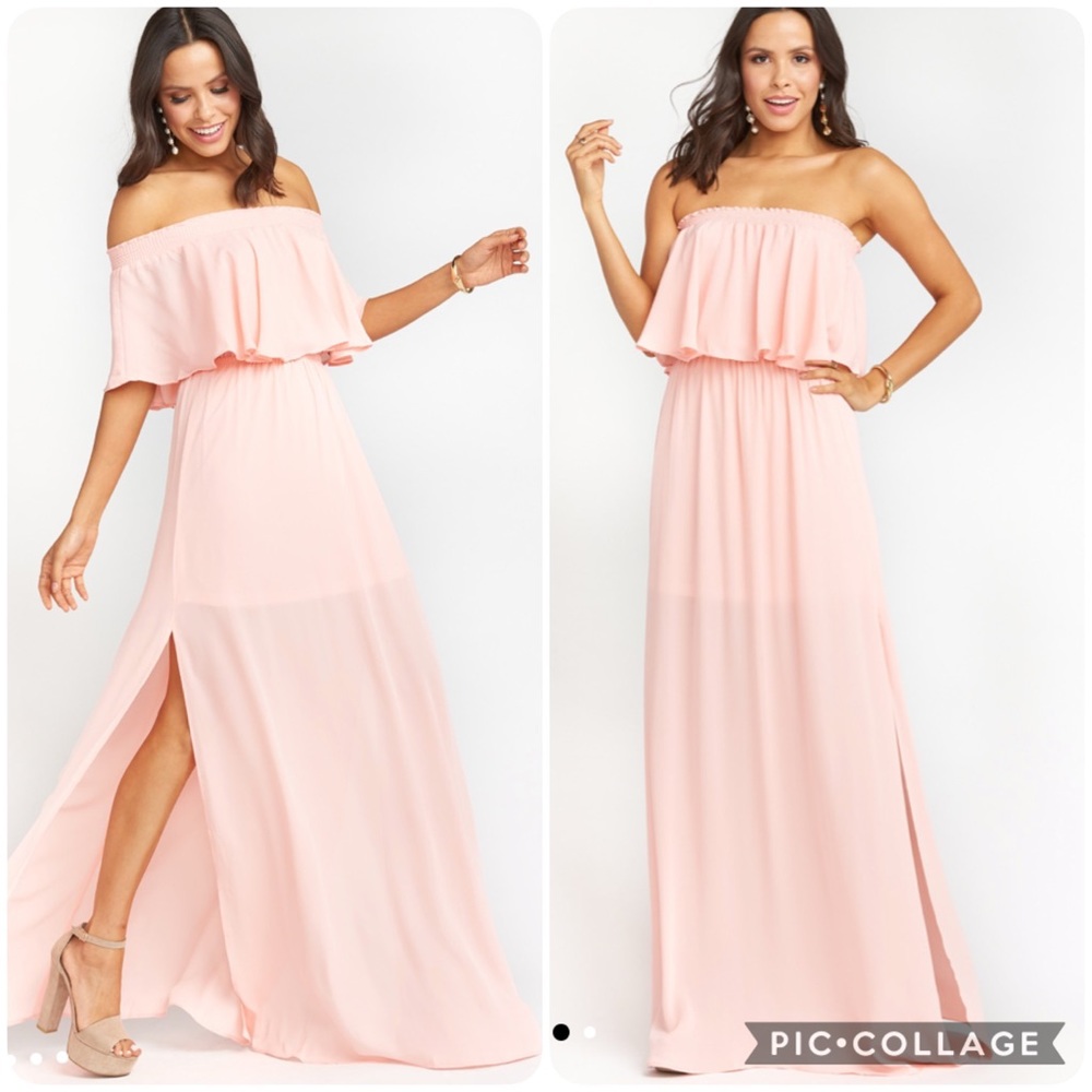 Show Me Your MuMu Hacienda Maxi Dress Frosty Pink Crisp NWT